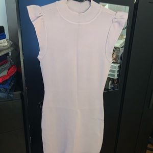 Mauve pink bandage midi dress